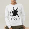 I Love My Boston Terrier Dog With Heart Men's Long Sleeve T-Shirt, funny gift