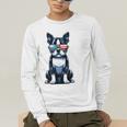 USA Flag Boston Terrier Best Dog Mom Ever 2025 Men's Long Sleeve T-Shirt, funny gift