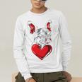 Valentine's Day Boston Terrier Dog Vector Men's Long Sleeve T-Shirt, funny gift