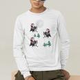 Xmas Tree Santa Riding Boston Terrier Christmas Men's Long Sleeve T-Shirt, funny gift