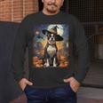 Aesthetic Halloween Boston Terrier Dog Witch Pumpkin For Men Women Kids Men's Long Sleeve T-Shirt, funny design