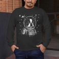 Astronaut Boston Terrier Space Galaxy Dog Lovers Men's Long Sleeve T-Shirt, funny design