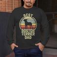 Best Dog Father Dad Vintage Boston Terrier For Men Women Men's Long Sleeve T-Shirt, funny design