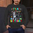 My Birthday Colorful Costume Boston Terrier Party Men's Long Sleeve T-Shirt, funny design