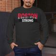 Boston Strong Logo Vintage Boston City Skyline Men's Long Sleeve T-Shirt, funny design