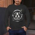 Boston Terrier Astronaut Shirt Spaceman Dog Space Lover Men's Long Sleeve T-Shirt, funny design