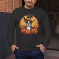 Boston Terrier Bostie Dog Breed Pet Halloween Pumpkins Men's Long Sleeve T-Shirt, funny design