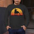 Boston Terrier Bostie Sunset Retro Dog Pet Mom Dad Men's Long Sleeve T-Shirt, funny design