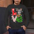 Boston Terrier Christmas Tree Lights Santa Dog Xmas For Men Women Kids Men's Long Sleeve T-Shirt, funny design