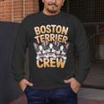 Boston Terrier Crew Cartoon For Dog Owner Pet Boston Terrier Men's Long Sleeve T-Shirt, funny design