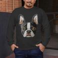 Boston Terrier Cute Puppy Face Dog Lover Pet Owner Men's Long Sleeve T-Shirt, funny design