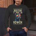Boston Terrier Dad Boston Bull Bostie Dog Men's Long Sleeve T-Shirt, funny design