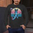 Boston Terrier Dad Retro Men's Long Sleeve T-Shirt, funny design