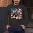 Boston Terrier Dog 4th Of July USA American Flag Patriotic Men's Long Sleeve T-Shirt, funny design