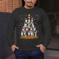 Boston Terrier Dog Christmas Tree Santa Hat Xmas Pajama Men Women Kids Men's Long Sleeve T-Shirt, funny design