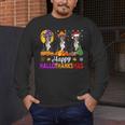 Boston Terrier Dog Halloween Christmas Hallothanksmas Men Women Kids Men's Long Sleeve T-Shirt, funny design