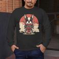 Boston Terrier Dog Japanese Style Samurai Dogs Men's Long Sleeve T-Shirt, funny design