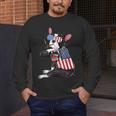 Boston Terrier Dog Merica 4th Of July Usa American Flag Men Men's Long Sleeve T-Shirt, funny design