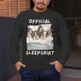 Boston Terrier Dog Official Sleepshirt Pajamas Nightgown Men Women Girls Kids Men's Long Sleeve T-Shirt, funny design