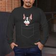 Boston Terrier Dog In The Pocket Boston Terrier For Men Women Girls Kids Men's Long Sleeve T-Shirt, funny design