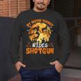 My Boston Terrier Dog Rides Shotgun Witch Halloween Men Women Men's Long Sleeve T-Shirt, funny design