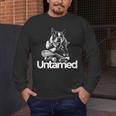 Boston Terrier Dog Untamed For Men Women Men's Long Sleeve T-Shirt, funny design