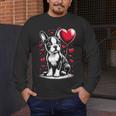Boston Terrier Dog Valentine's Day Dog Owner Men's Long Sleeve T-Shirt, funny design
