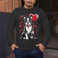 Boston Terrier Dog Valentine's Day Dog Owner Valentine Men's Long Sleeve T-Shirt, funny design
