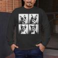 Boston Terrier Dogs With Sunglasses Photo Pets Meme Men's Long Sleeve T-Shirt, funny design