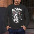 Boston Terrier Girl Cute Cartoon For Dog Owners Pet Terrier Men's Long Sleeve T-Shirt, funny design