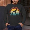 Being a Boston Terrier Grandpa Is Ruff Boston Terrier Men's Long Sleeve T-Shirt, funny design