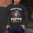 Boston Terrier Groovy World's Best Boston Mom Men's Long Sleeve T-Shirt, funny design