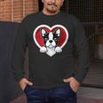Boston Terrier Heart Cute Puppy Lover Or Dog Owner Men's Long Sleeve T-Shirt, funny design