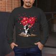 Boston Terrier Lover Heart Shape Boston Terrier Valentine Men's Long Sleeve T-Shirt, funny design