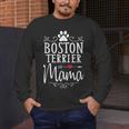 Boston Terrier Mama Boston Terrier Lover Shirt Men's Long Sleeve T-Shirt, funny design