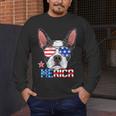 Boston Terrier Merica 4th Of July T Shirt Men Boys Dog Puppy Men's Long Sleeve T-Shirt, funny design