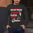 Boston Terrier Mom American Gentleman Dog Mother's Day Men's Long Sleeve T-Shirt, funny design