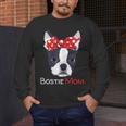 Boston Terrier Mom Bostie Women Girls Men's Long Sleeve T-Shirt, funny design