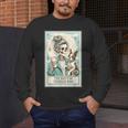 Boston Terrier Mom Skeleton Tarot Card Witch Vibes Dog Mom Men's Long Sleeve T-Shirt, funny design