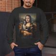 Boston Terrier Mona Lisa Painting Art Dog Mom Dad For Men Women Kids Men's Long Sleeve T-Shirt, funny design