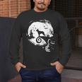 Boston Terrier And Moon Halloween Costume Dog Lover Men's Long Sleeve T-Shirt, funny design