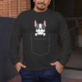 Boston Terrier In The Pocket Cute Boston Terrier Dog For Men Women Girls Kids Men's Long Sleeve T-Shirt, funny design