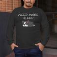 Boston Terrier Puppy Need More Sleep Pajama For Bedtime Men's Long Sleeve T-Shirt, funny design