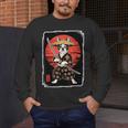 Boston Terrier Samurai Ninja Vintage Anime Japanese Ukiyo-e Men's Long Sleeve T-Shirt, funny design