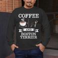 Boston Terrier Shirt Coffee And Boston Terrier Cute Dog For Men Women Girls Kids Men's Long Sleeve T-Shirt, funny design