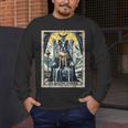 Boston Terrier Tarot Card Dog Men's Long Sleeve T-Shirt, funny design