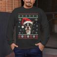 Boston Terrier Ugly Christmas Sweater Xmas For Adults Kids Men's Long Sleeve T-Shirt, funny design