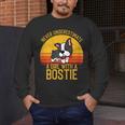 Boston Terrier Never Underestimate a Girl With a Bostie Men's Long Sleeve T-Shirt, funny design