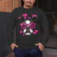 Boston Terrier Valentines Day Shirt Heart Dog Lover Men's Long Sleeve T-Shirt, funny design