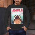 Boston Terriers Jowls Dog Mom Dog Dad Men's Long Sleeve T-Shirt, funny design